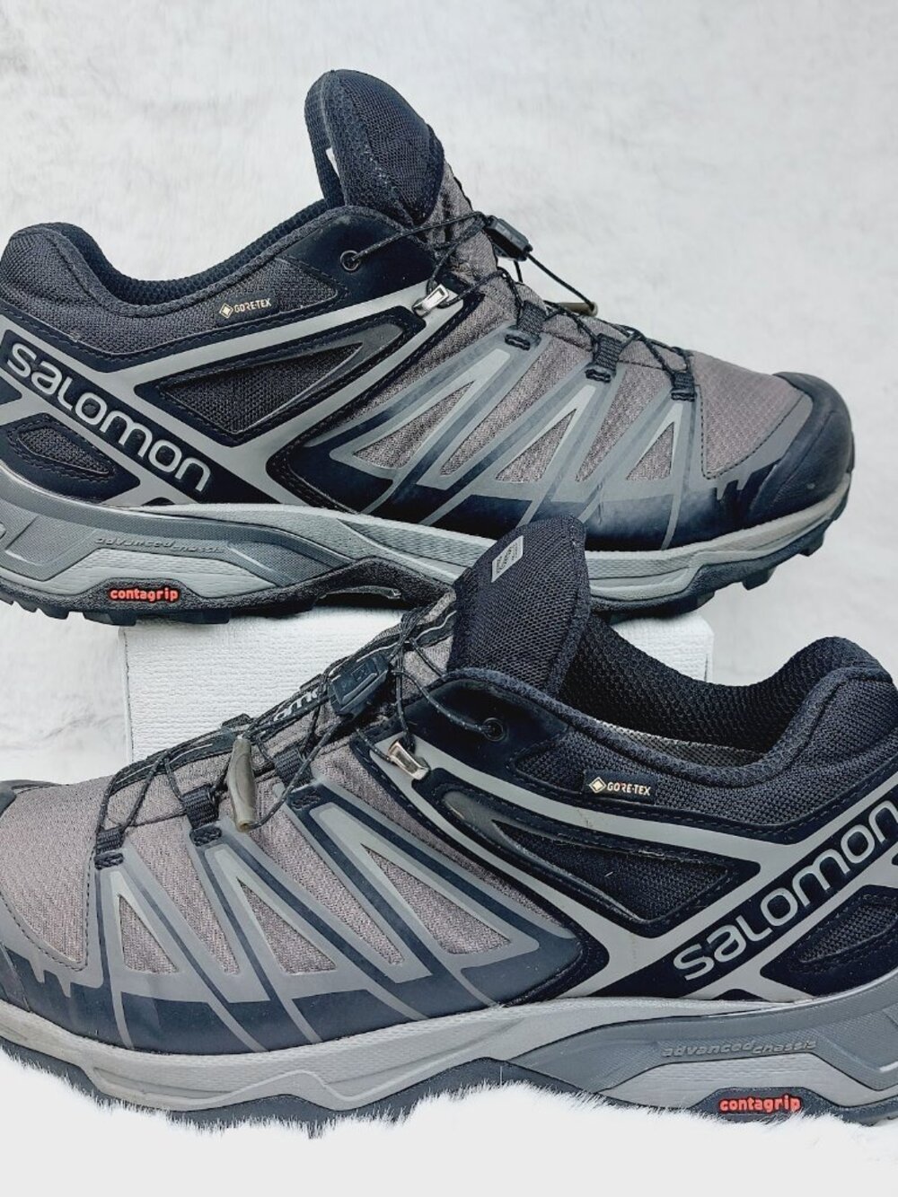 Salomon Men's Gray Black X Ultra 3 GTX Outdoor Trail Hiking Shoes Size 12 - Picture 2 of 11